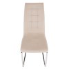 Jedálenská stolička - SALOMA, Béžová zamatová látka – detail 5