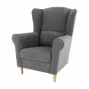 Ušiakové kreslo - CHARLOT, Sivá látka – detail 13