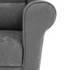 Ušiakové kreslo - CHARLOT, Sivá látka – detail 9