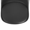 Plastová otočná stolička - ETOSA, Tmavosivá ekokoža – detail 14