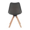 Plastová otočná stolička - ETOSA, Tmavosivá ekokoža – detail 5