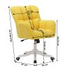 Kancelárske kreslo - LOREL, Žltá látka – detail 1