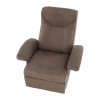 Polohovacie kreslo s výhrevom - SUAREZ, Sivohnedá látka – detail 7