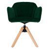 Otočné kreslo - DALIO, Smaragdová zamatová látka – detail 4