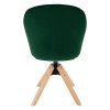 Otočné kreslo - DALIO, Smaragdová zamatová látka – detail 6