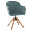 Otočné kreslo - DALIO, Mentolová zamatová látka