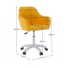 Kancelárske kreslo - SANTY, Žltá látka – detail 1