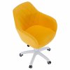 Kancelárske kreslo - SANTY, Žltá látka – detail 4
