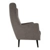 Ušiakové kreslo - SAMY, Sivá látka – detail 5