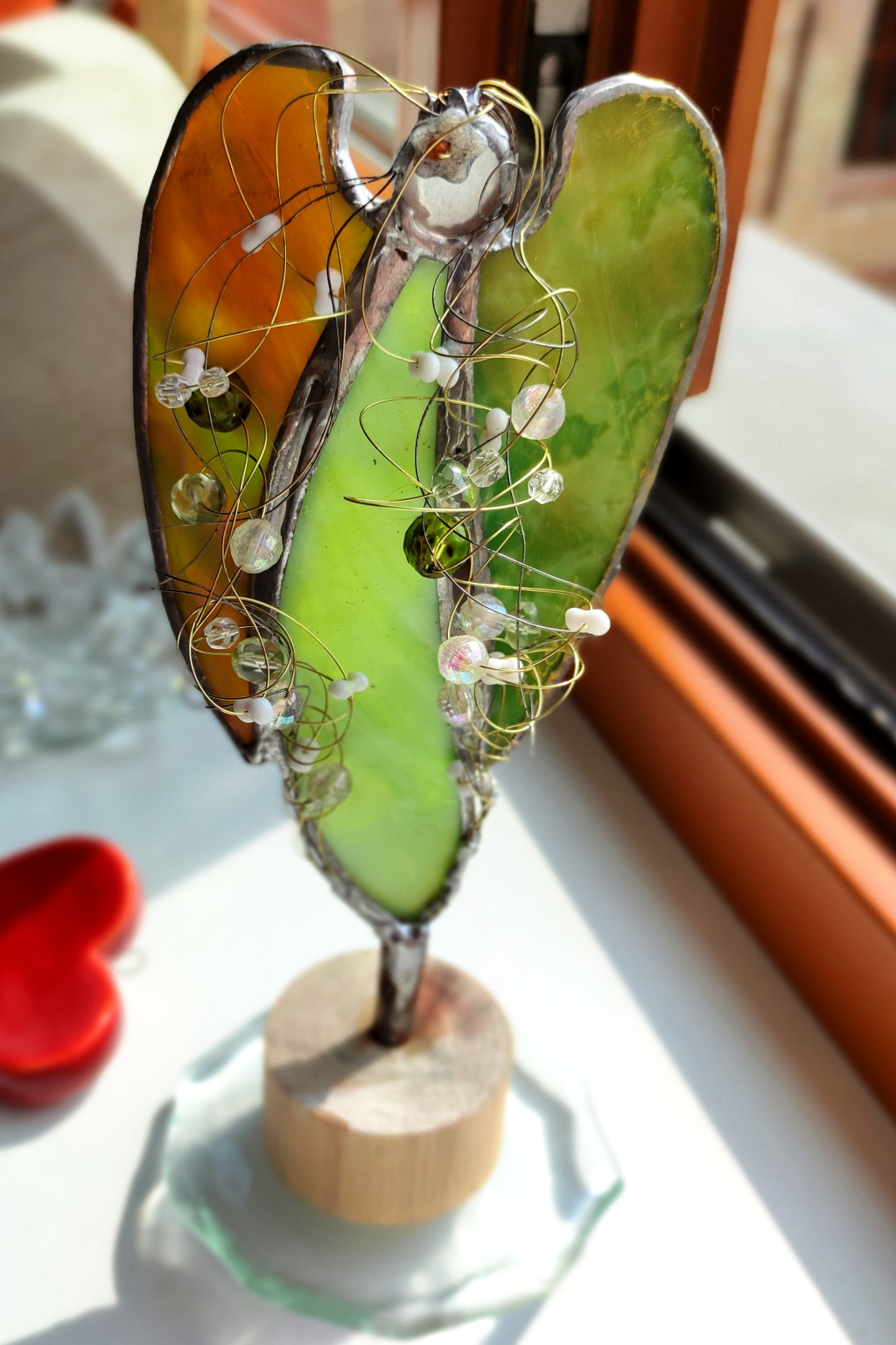 Andělská vitráž Nebeský léčitel 20cm