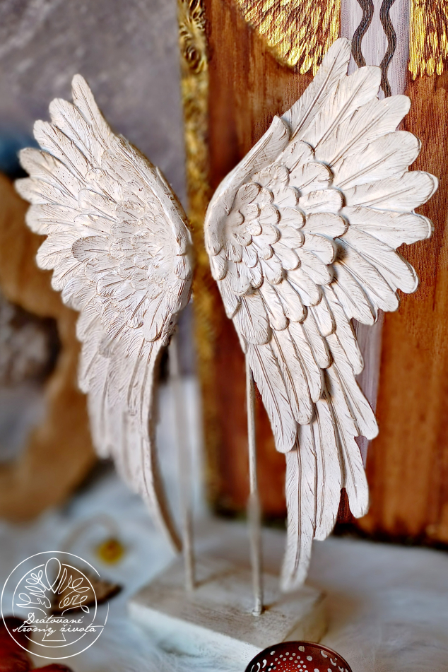 Andělská křídla z různých materiálů.