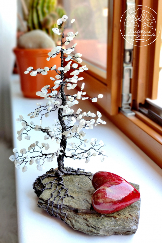 Strom na kameni Bonsai - Měsíční kámen Nové počátky 25cm