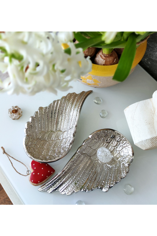 Stříbrná andělská miska 35x20cm