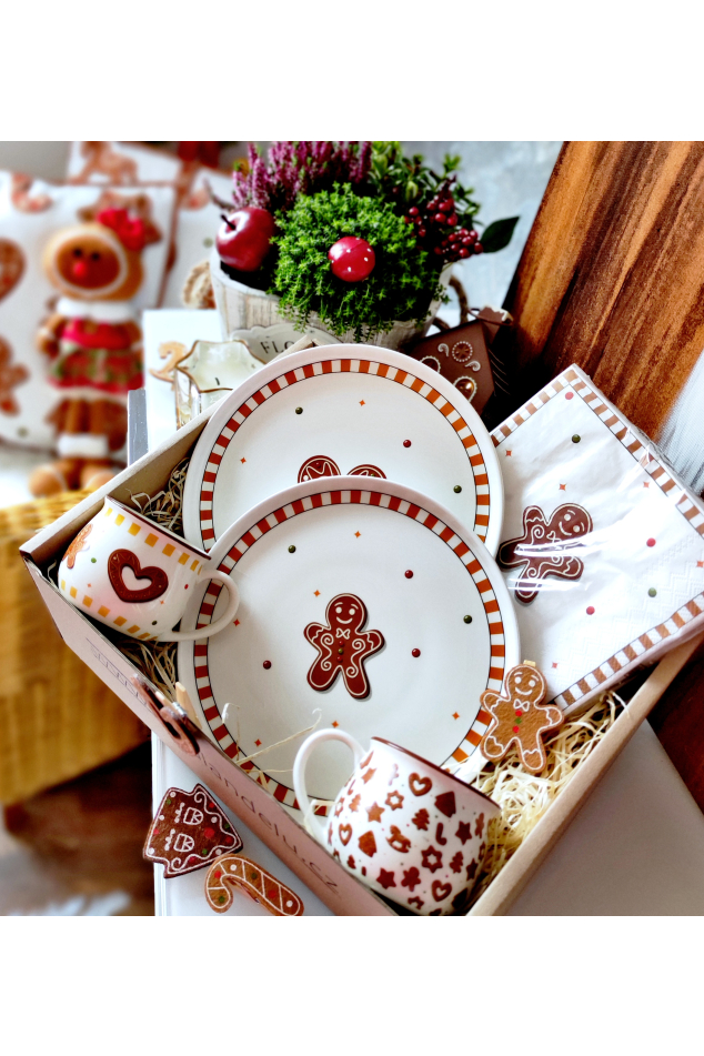 Porcelánová snídaňová sada v dárkovém balení- set 5ks