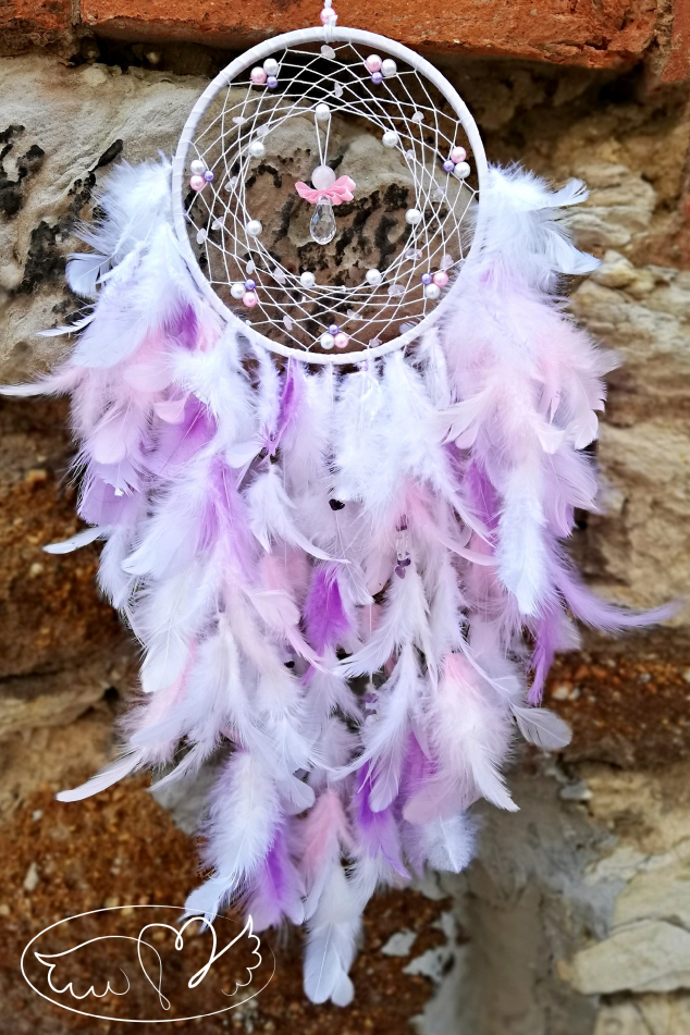 Lapač snů - klidné spaní s polodrahokamy 16x60cm