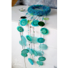 Drátovaná zvonkohra tyrkysová - sebevyjádření 22x100cm