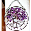 Strom života polodrahokamy s Ametystem - Klid a harmonie ve vašem domově 22cm