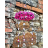 Drátovaná zvonkohra - velkým FENG SHUI KRYSTALEM 18x50cm