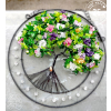 Drátovaný strom - Hortenzie se Swarovski s ametystem 25cm