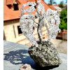 Strom na kameni - Křišťálový léčitel na pyritu 18cm