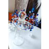 Anděl skleněný - Křišťálový strážce s lapis lazuli 20cm