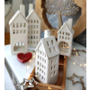 Vánoční domečky lucerna na svíčku 16x5cm