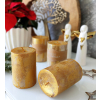 Vánoční Adventní Svíčka zlatá 9,5cm - set 4ks