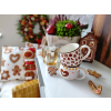 Porcelánový vánoční hrníček s motivem perníčků 150ml – set 4ks