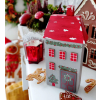 Vánoční dřevěné domečky set 3ks 24 -18cm