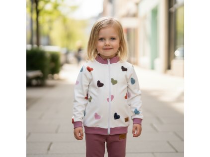 Mikina na zips bez kapucne