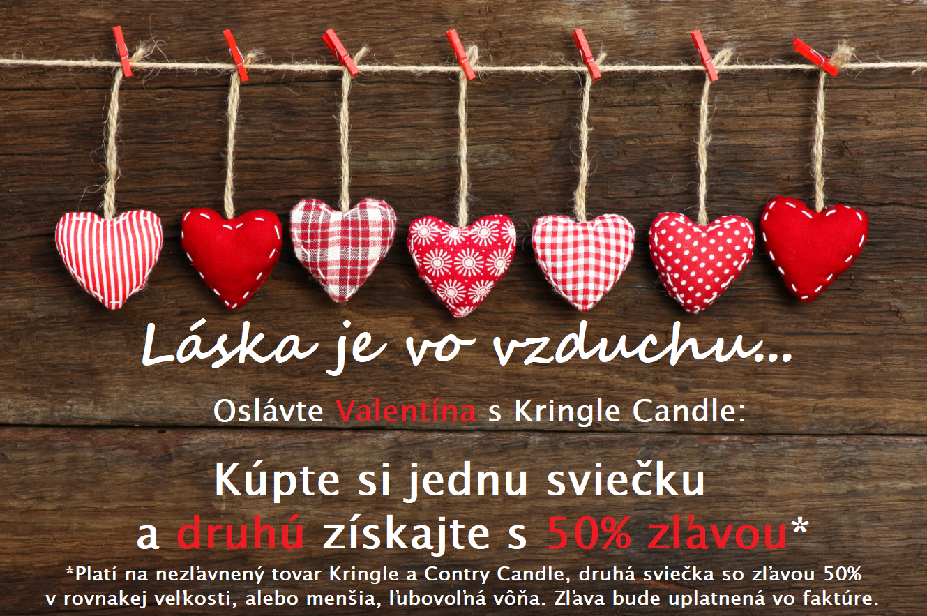 LÁSKA JE VO VZDUCHU... OSLÁVTE VALENTÍNA S KRINGLE CANDLE!