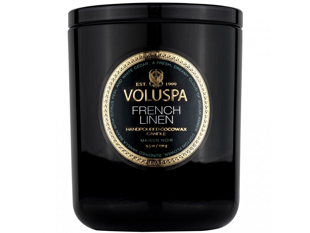 Voluspa Maison Noir French Linen Classic Candle 270g