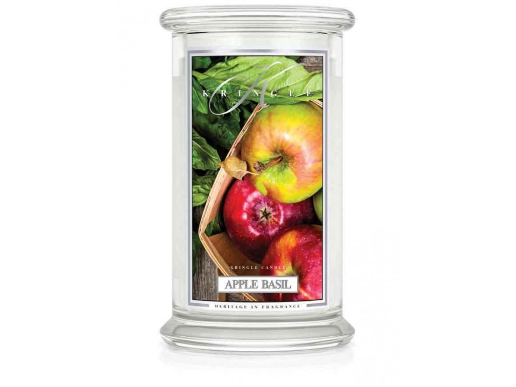 Kringle Candle Apple Basil vonná sviečka veľká 2-knôtová (624 g)