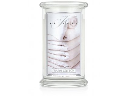 Kringle Candle Warm Cotton vonná sviečka veľká 2-knôtová (624 g)