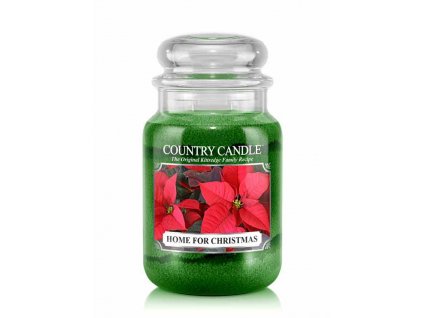 Country Candle Home for Christmas vonná sviečka veľká 2-knôtová (652 g) - JEMNÉ ZAFARBENIE VOSKU