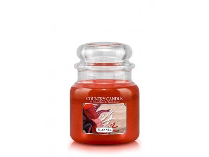 Country Candle Flannel vonná sviečka stredná 2-knôtová (453 g)