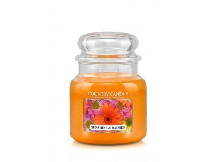 Country Candle Sunshine & Daisies vonná sviečka stredná 2-knôtová (453 g)