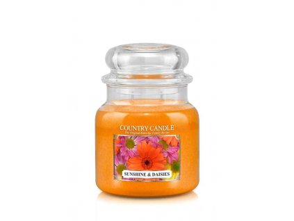 Country Candle Sunshine & Daisies vonná sviečka stredná 2-knôtová (453 g)