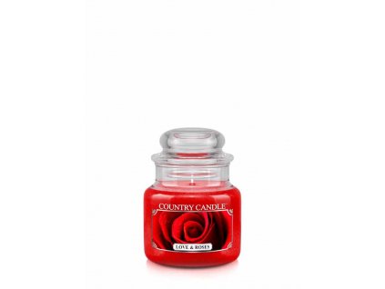 Country Candle Love & Roses vonná sviečka mini 1-knôtová (104 g)