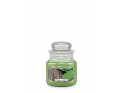 Country Candle Sage & Cedar vonná sviečka mini 1-knôtová (104 g)