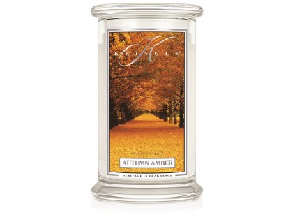 Kringle Candle Autumn Amber vonná sviečka veľká 2-knôtová (624 g)