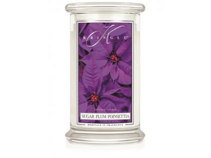 Kringle Candle Sugar Plum Poinsettia vonná sviečka veľká 2-knôtová (624 g)