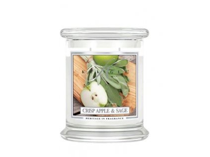 Kringle Candle Crisp Apple & Sage vonná sviečka stredná 2-knôtová (411 g)