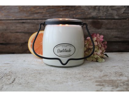 MILKHOUSE CANDLE Gratitude vonná sviečka BUTTER JAR 2-knôtová (454 g)