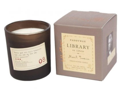 Paddywax Library Mark Twain vonná sviečka v darčekovom balení 6.5 oz (184 g)