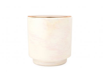 Paddywax GLOW IVORY COTTON & TEAK 3-knôtová vonná sviečka s medeným vrchnákom (17oz / 482g)