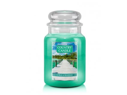 Country Candle Citrus & Seagrass vonná sviečka veľká 2-knôtová (652 g)