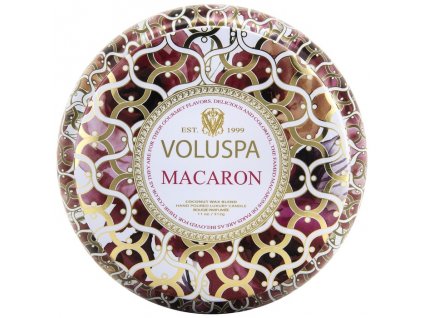 Voluspa Maison Blanc 2 wick Maison Metallo Candle Macaron (312g)