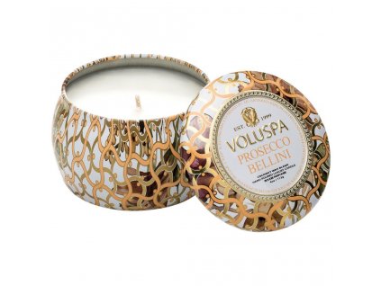 Voluspa Maison Blanc Prosecco Bellini Mini Decorative Tin