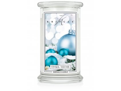 Kringle Candle Tinsel & Thyme  vonná sviečka veľká 2-knôtová (624 g)